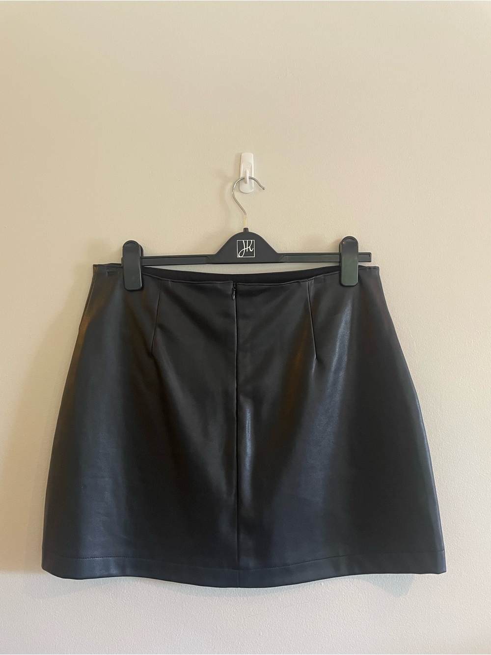 Black Faux Leather Mini Skirt